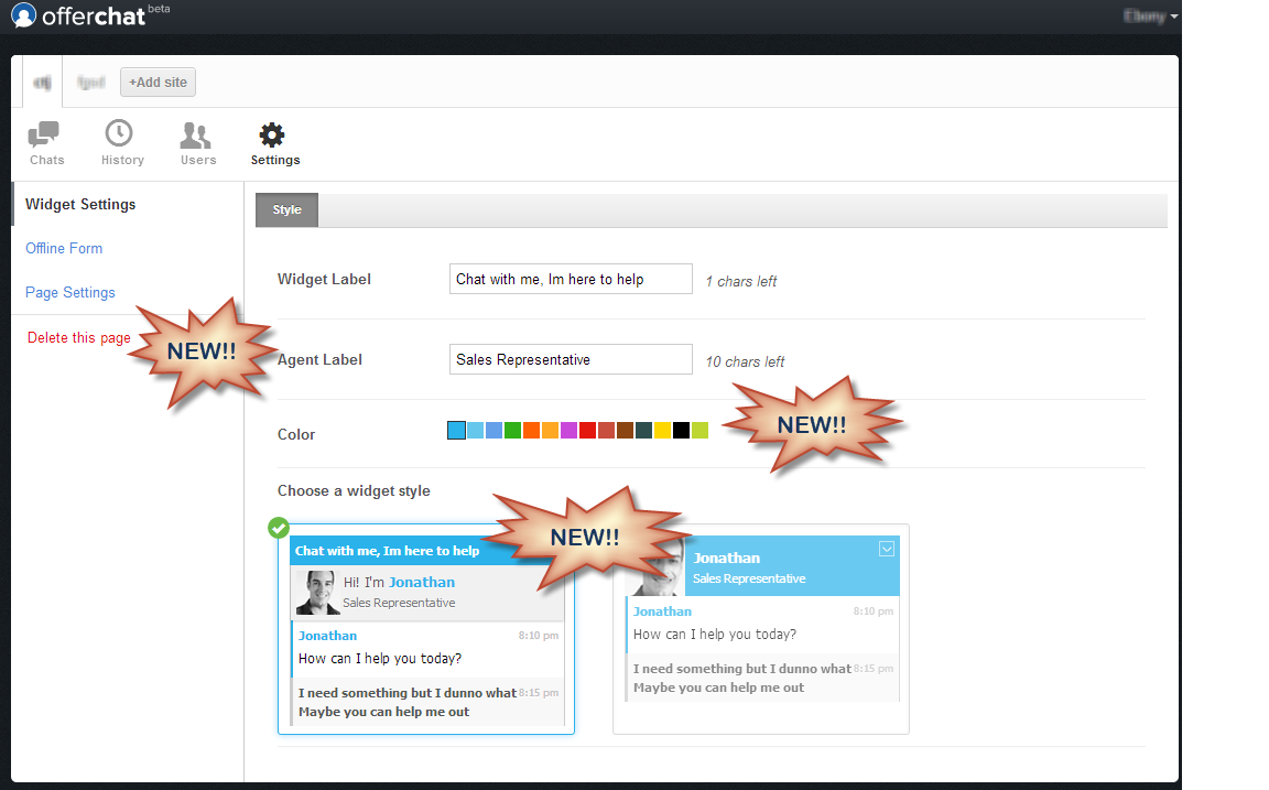 Offerchat Live Chat Widget Customization Offerchat Live Chat Widget Customization